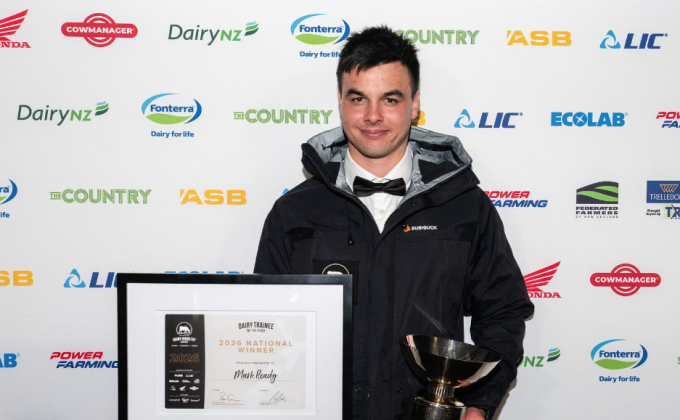 Mark Ready with trophy