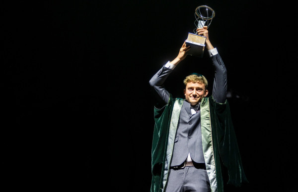 George Dodson with trophy